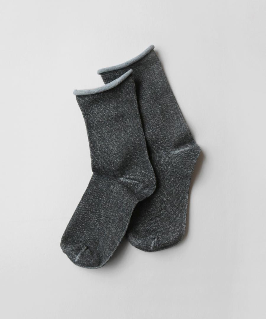 うちがわコットン ゴムなし クルーソックス｜1P