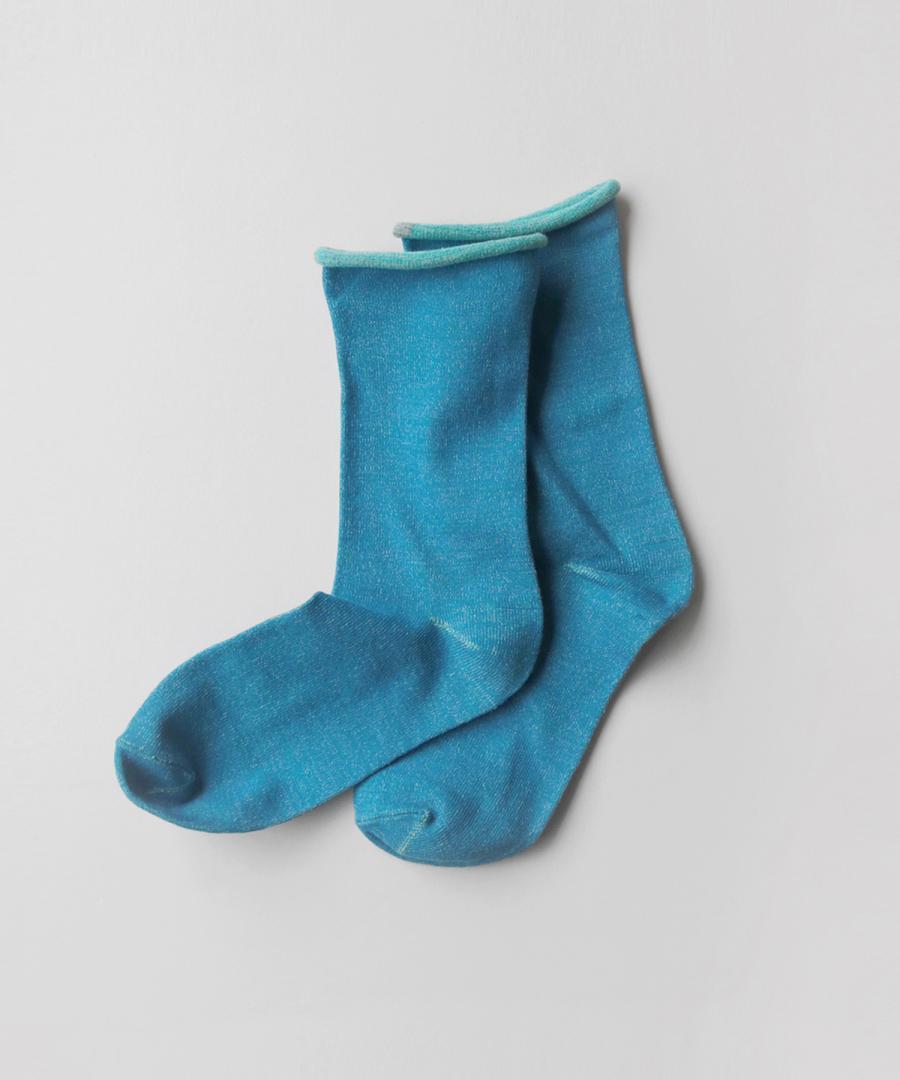 うちがわコットン ゴムなし クルーソックス｜1P