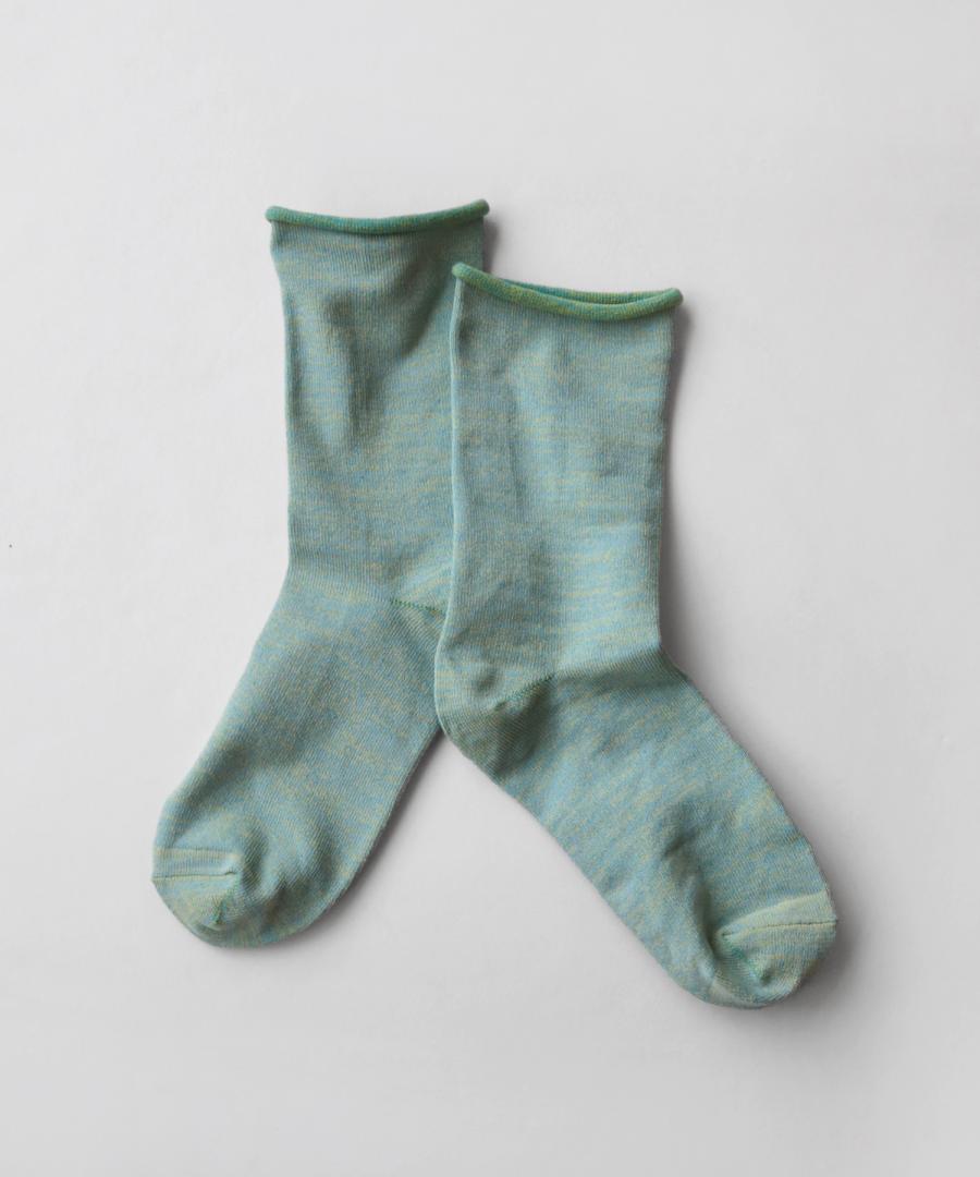 うちがわコットン ゴムなし クルーソックス｜1P