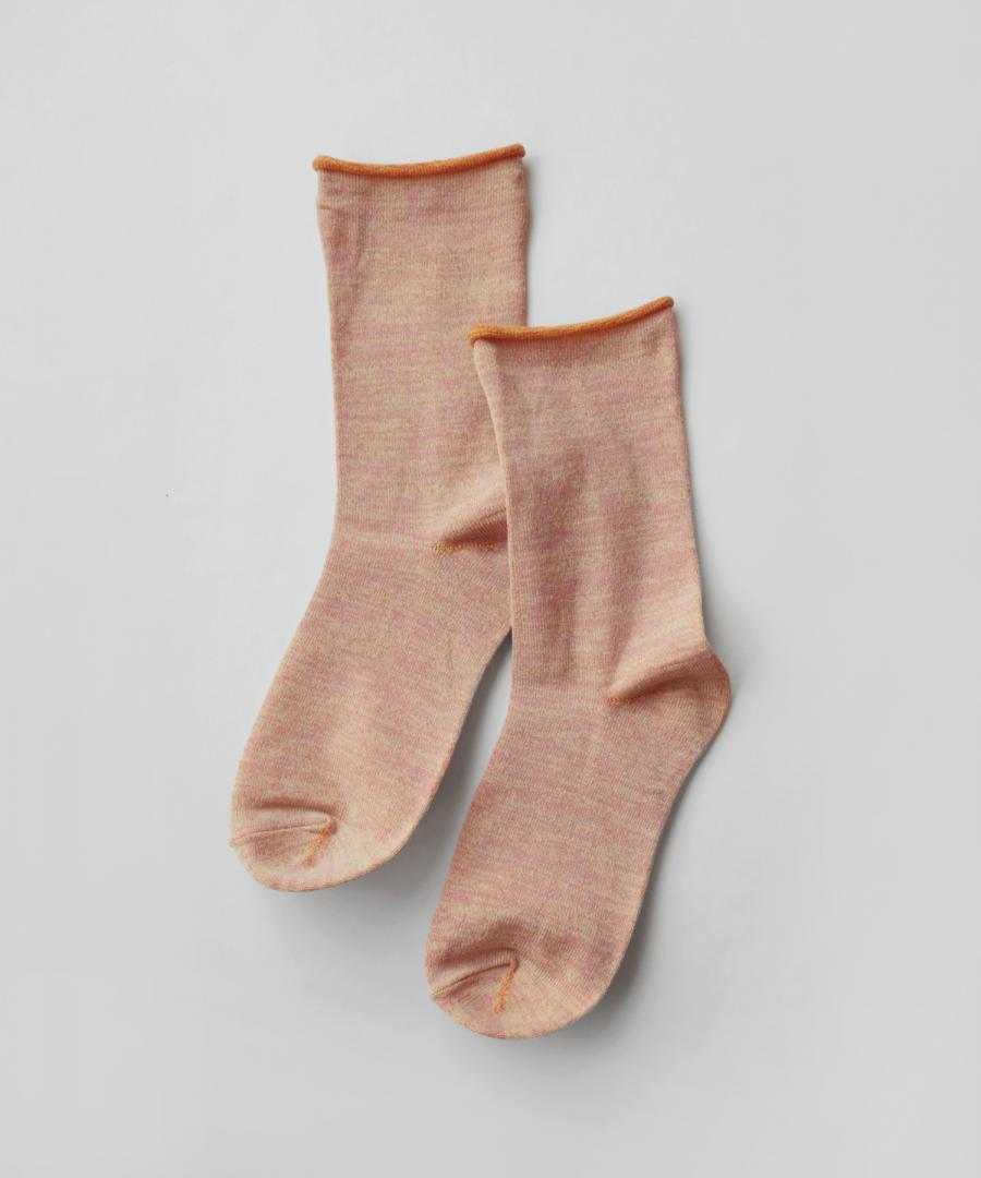 うちがわコットン ゴムなし クルーソックス｜1P