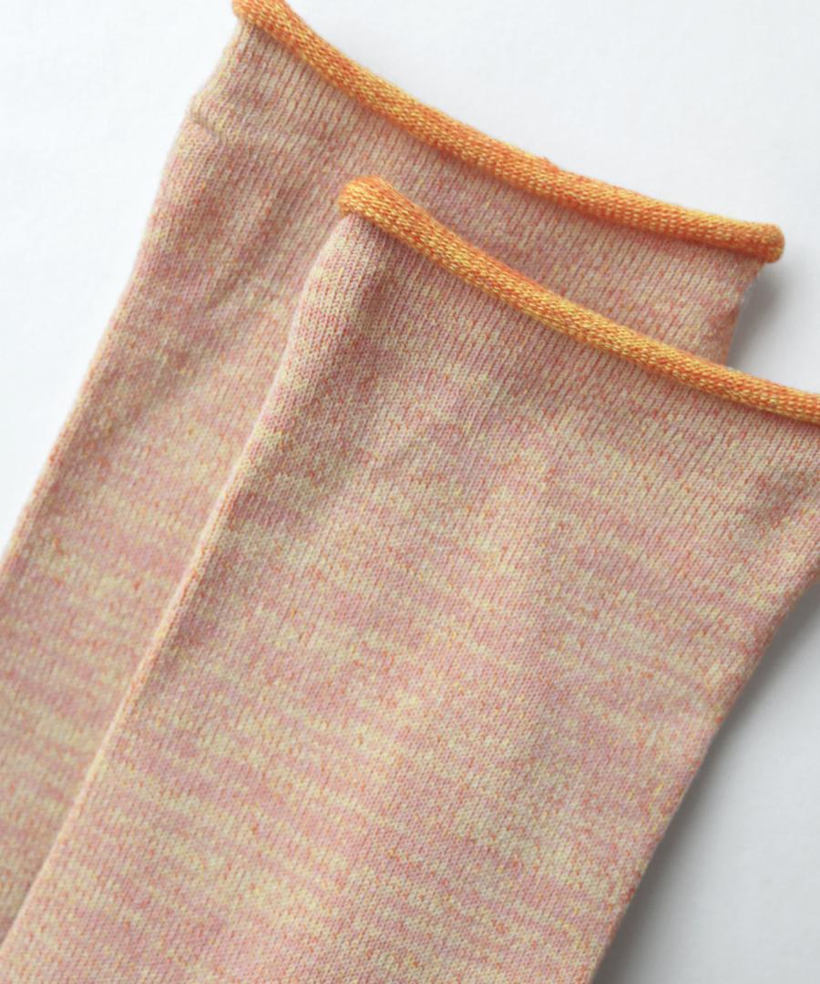 うちがわコットン ゴムなし クルーソックス｜1P