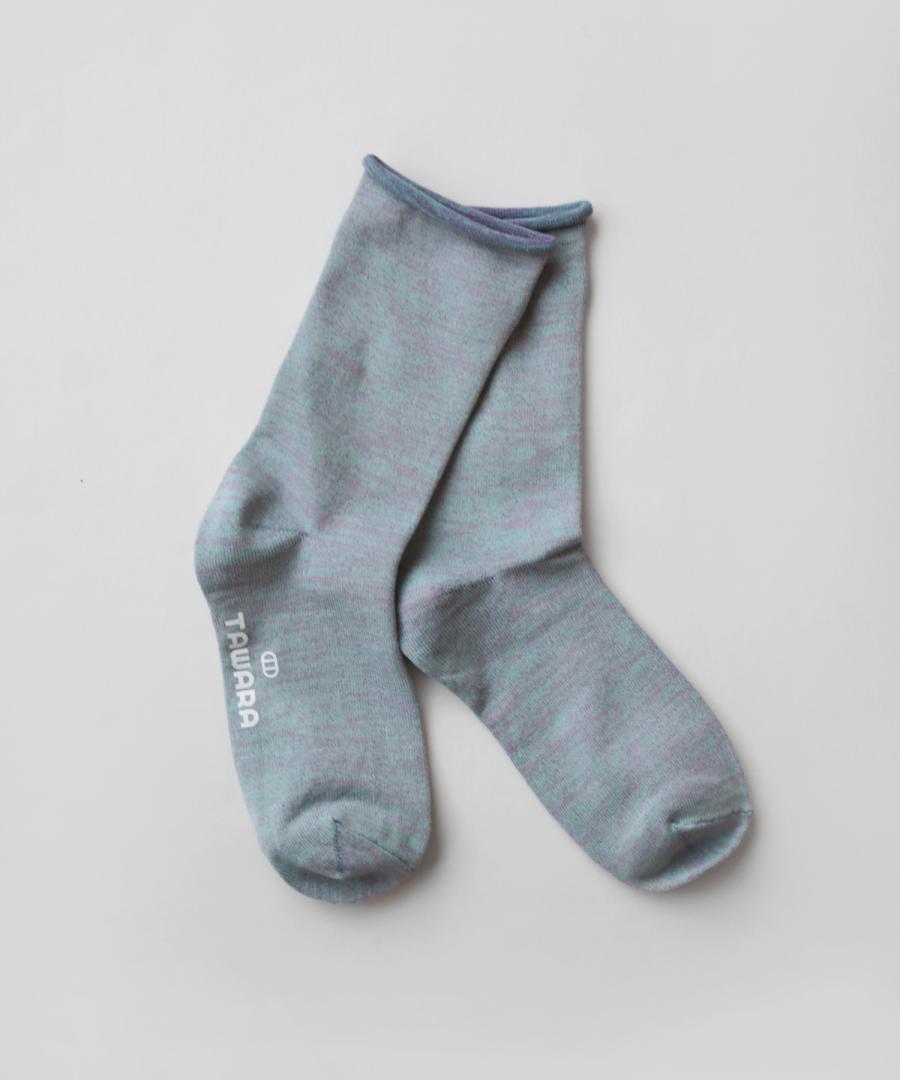 うちがわコットン ゴムなし クルーソックス｜1P