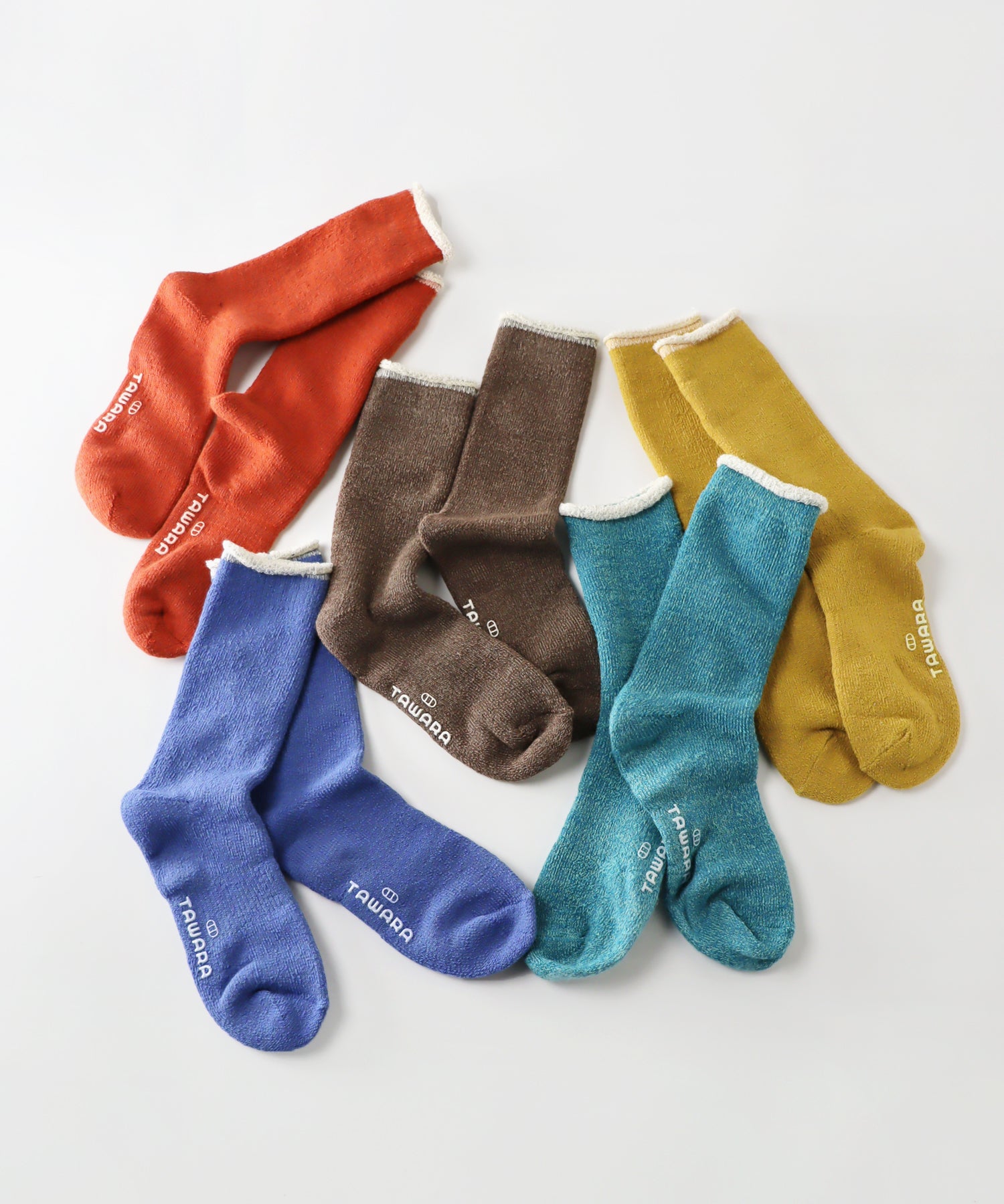 【1P】コットンパイル 柔らかクルーソックス