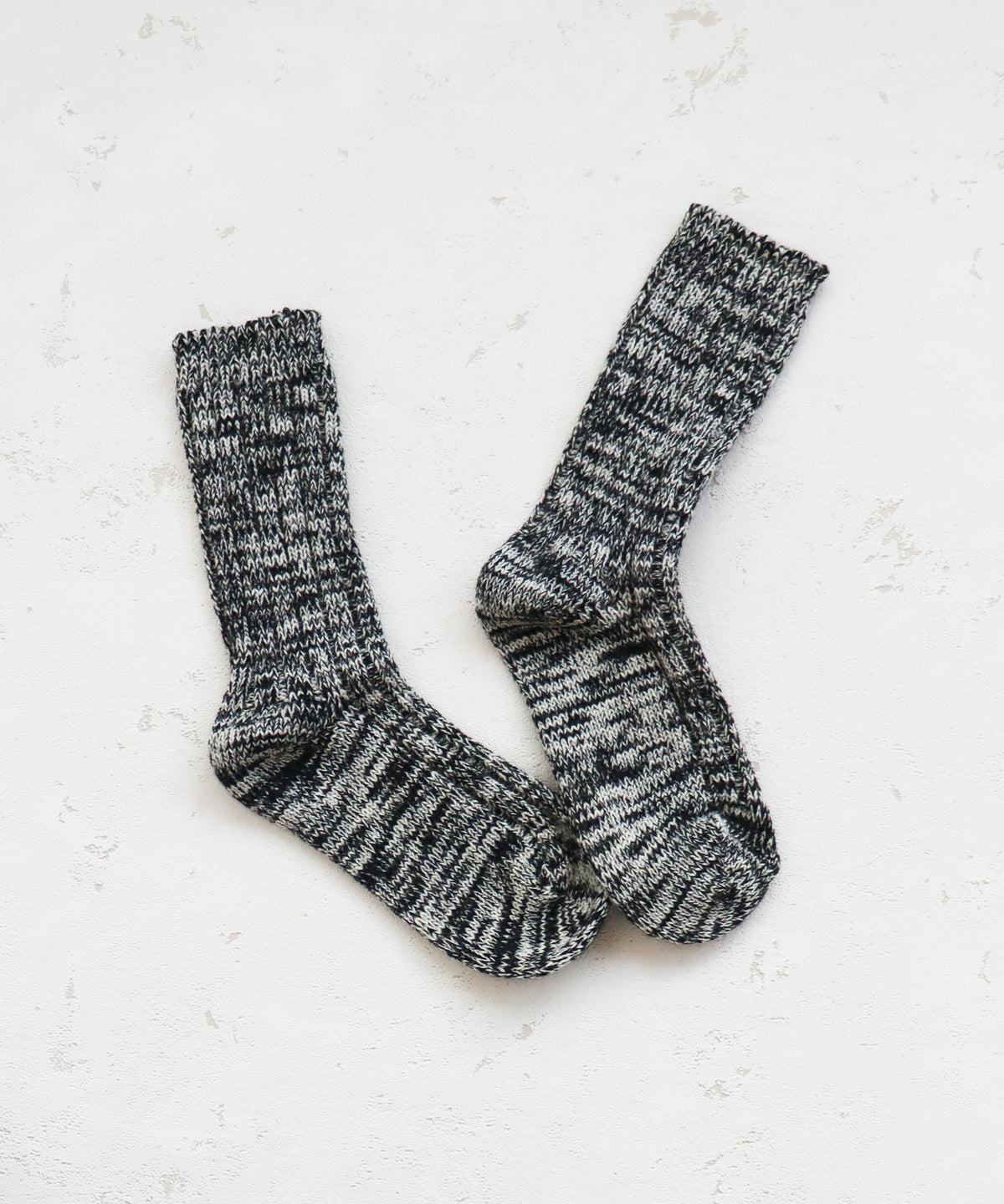WOOL96％ ミックスローゲージ クルーソックス｜1P