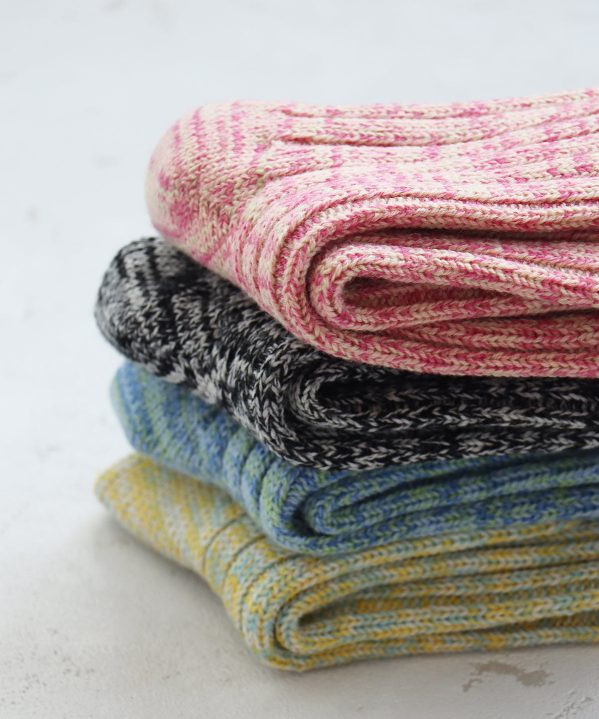 WOOL96％ ミックスローゲージ クルーソックス｜1P