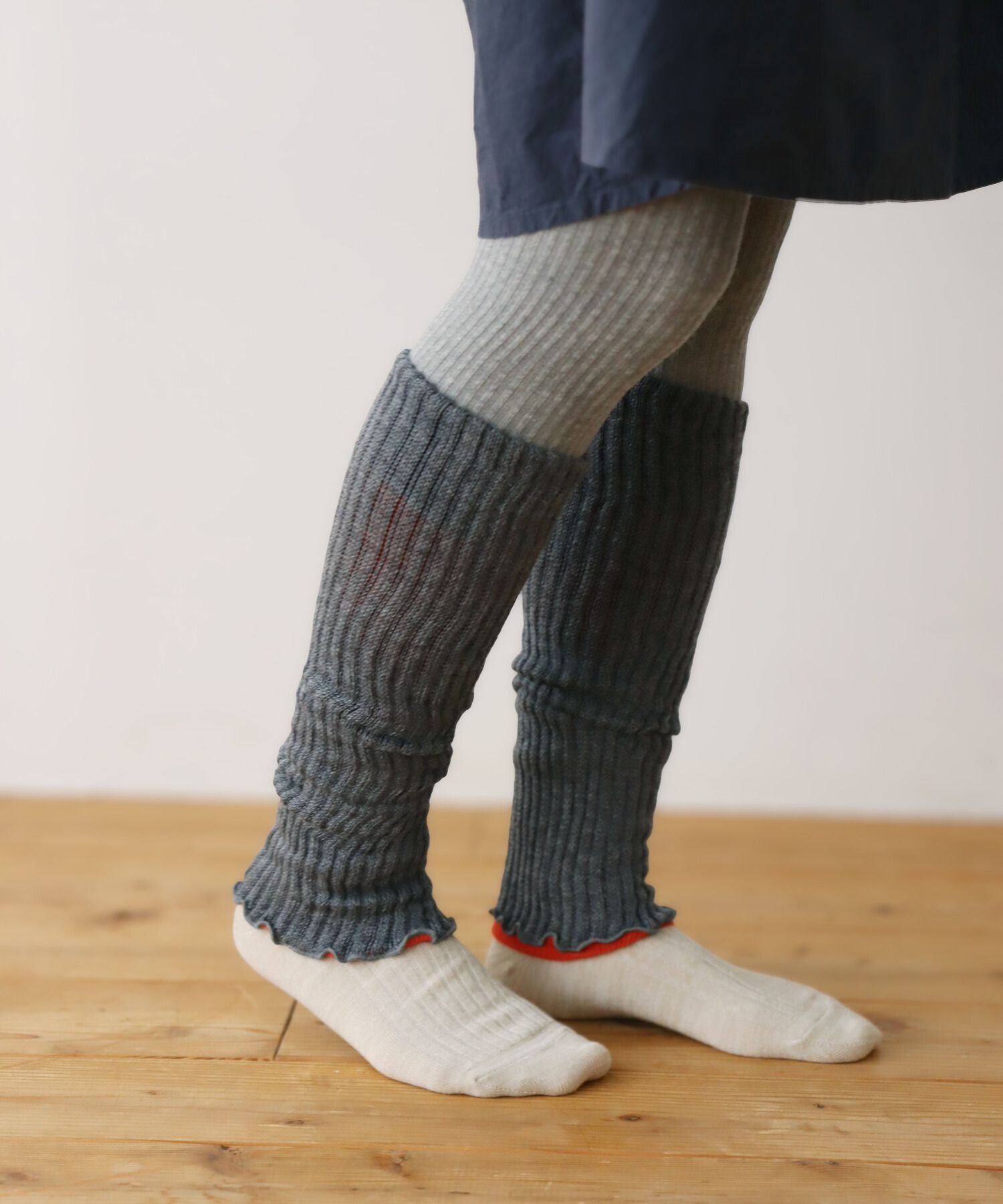 内側コットン 2WAY レッグウォーマー＆アームウォーマー (ロング)