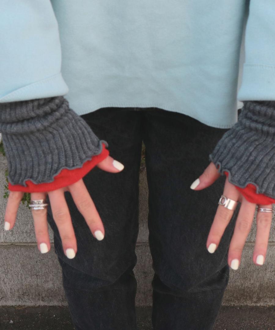 内側コットン 2WAY レッグウォーマー＆アームウォーマー (ロング)