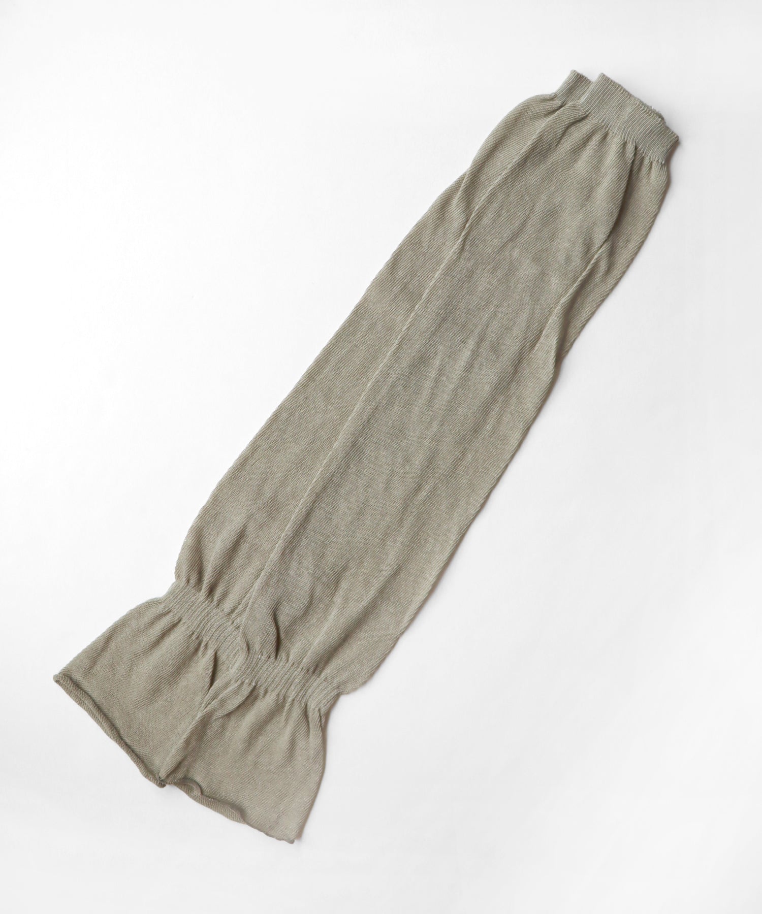 UV加工 コットンリネン ゆる編み アームカバー