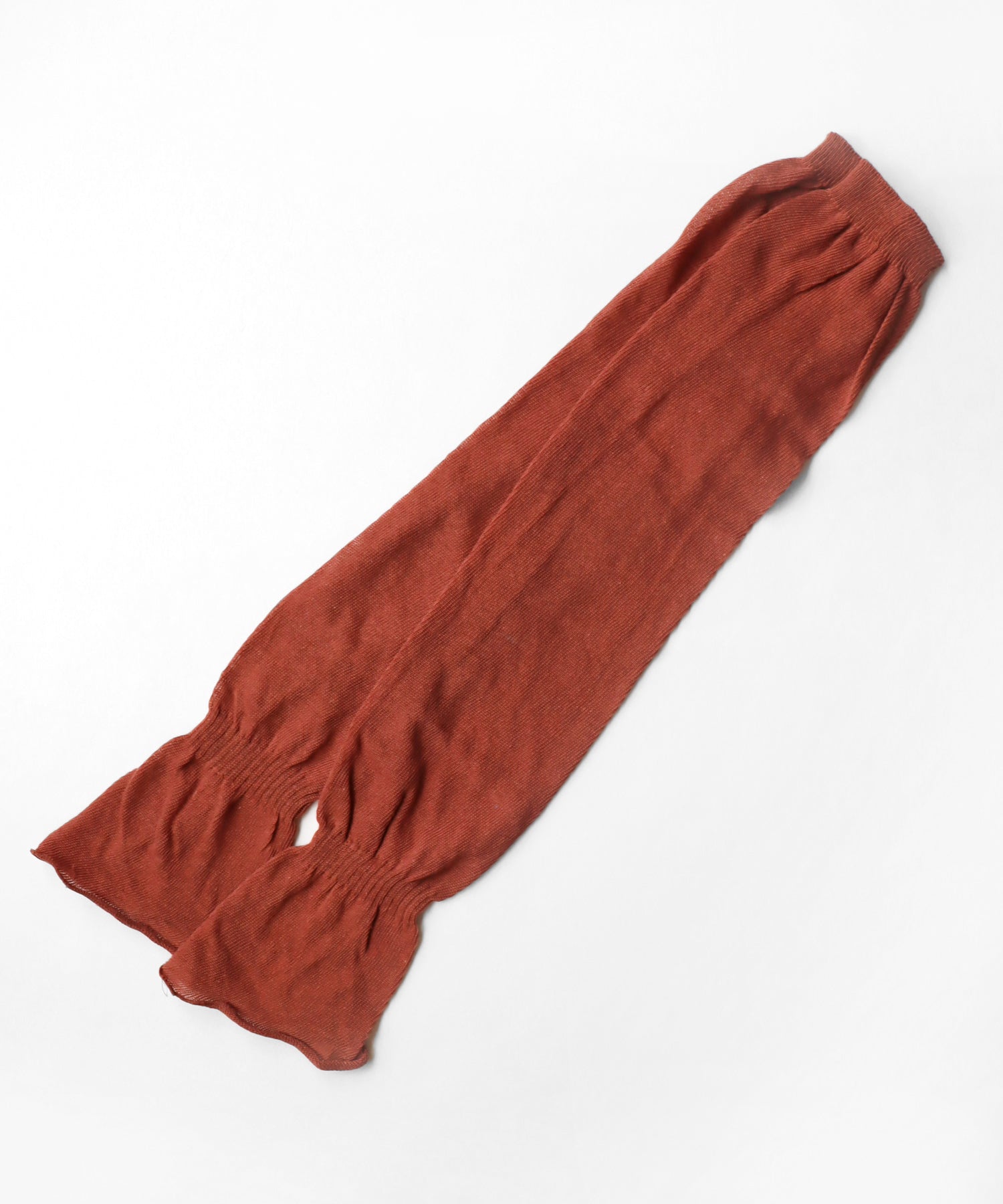 UV加工 コットンリネン ゆる編み アームカバー